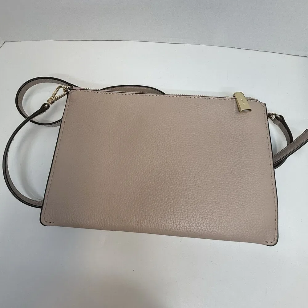 Michael Kors Women's Jet Set Large Leather Double Pouch Crossbody In Soft Pink